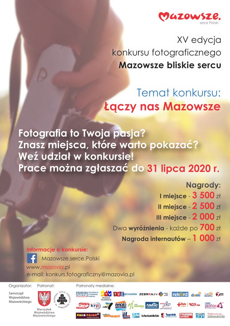 Wszelkie informacje o konkursie można otrzymać pod nr tel. (22) 59 79 532 i (22) 59 79 534 lub wysyłając pytania na adres e-mail: konkurs.fotograficzny@mazovia.pl 