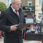 Powiększ zdjęcie Oficjalne powitanie wygłosił Burmistrz Warki Dariusz Gizka