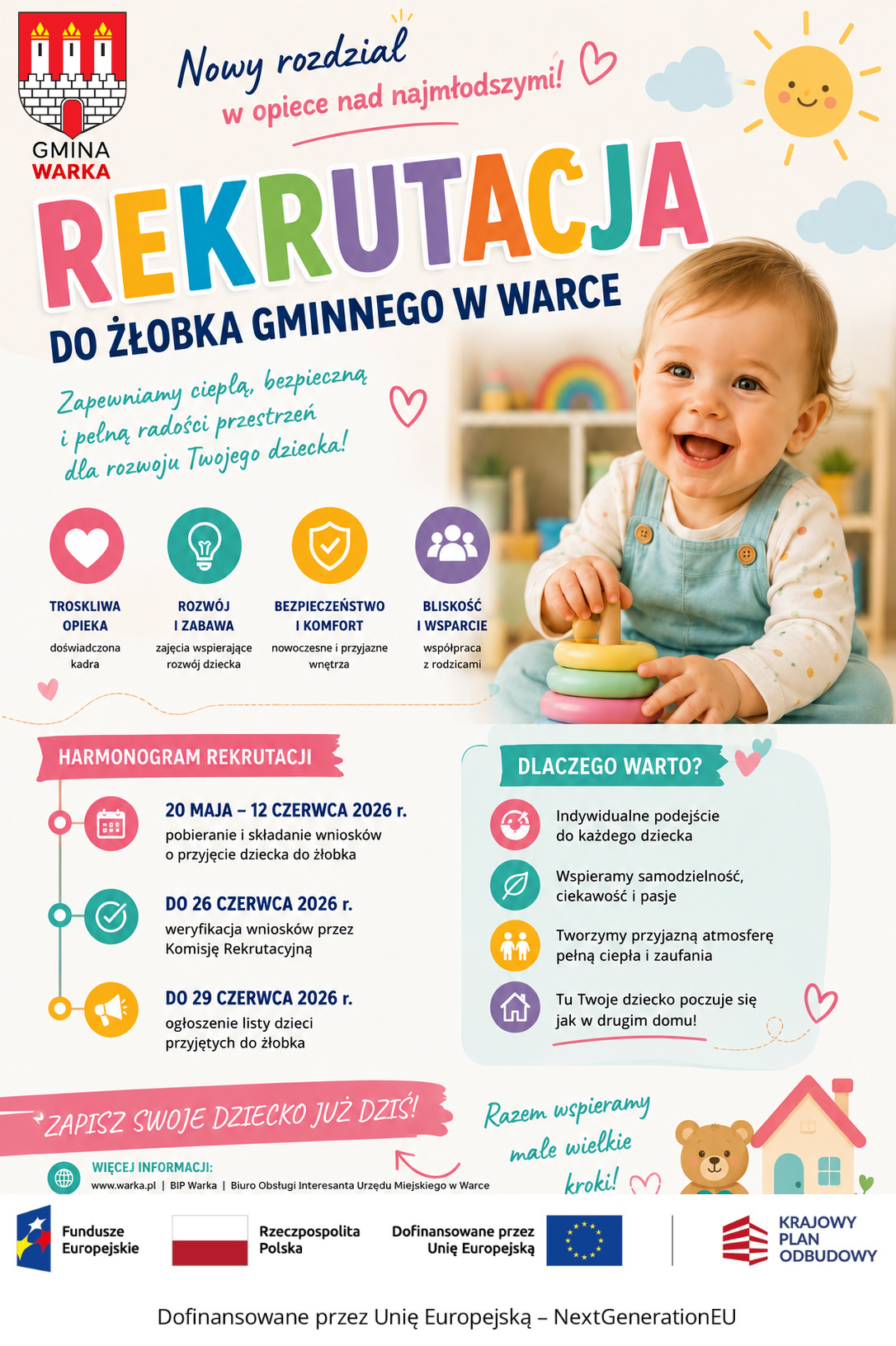 Plakat - żłobek rekrutacja